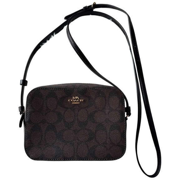 Coach Handbags - COACH Outlet Jamie Camera Bag In Signature Canvas Brown/Black Missing Hang Tag